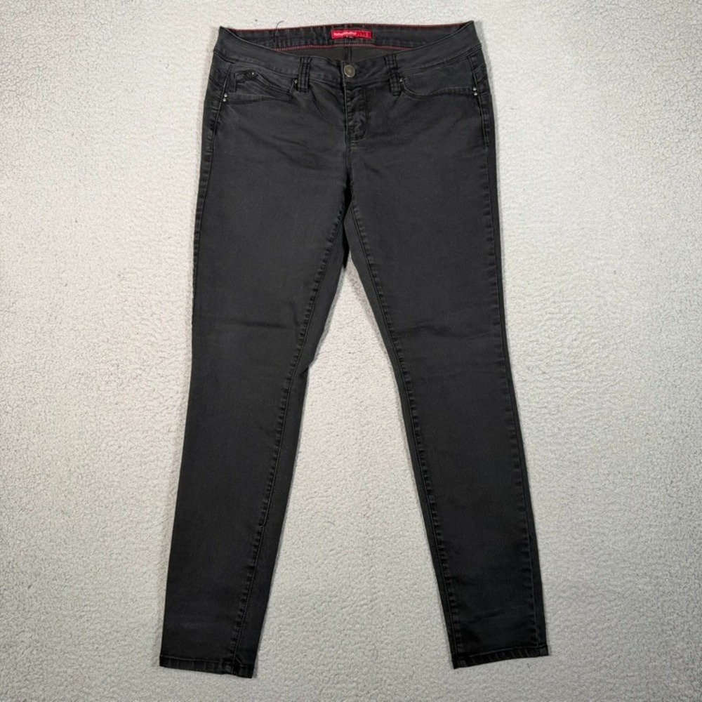 YMI Jeans Womens 11 31x28 Black Skinny Fiy Wanna Betta Butt Stretch Shaping Logo